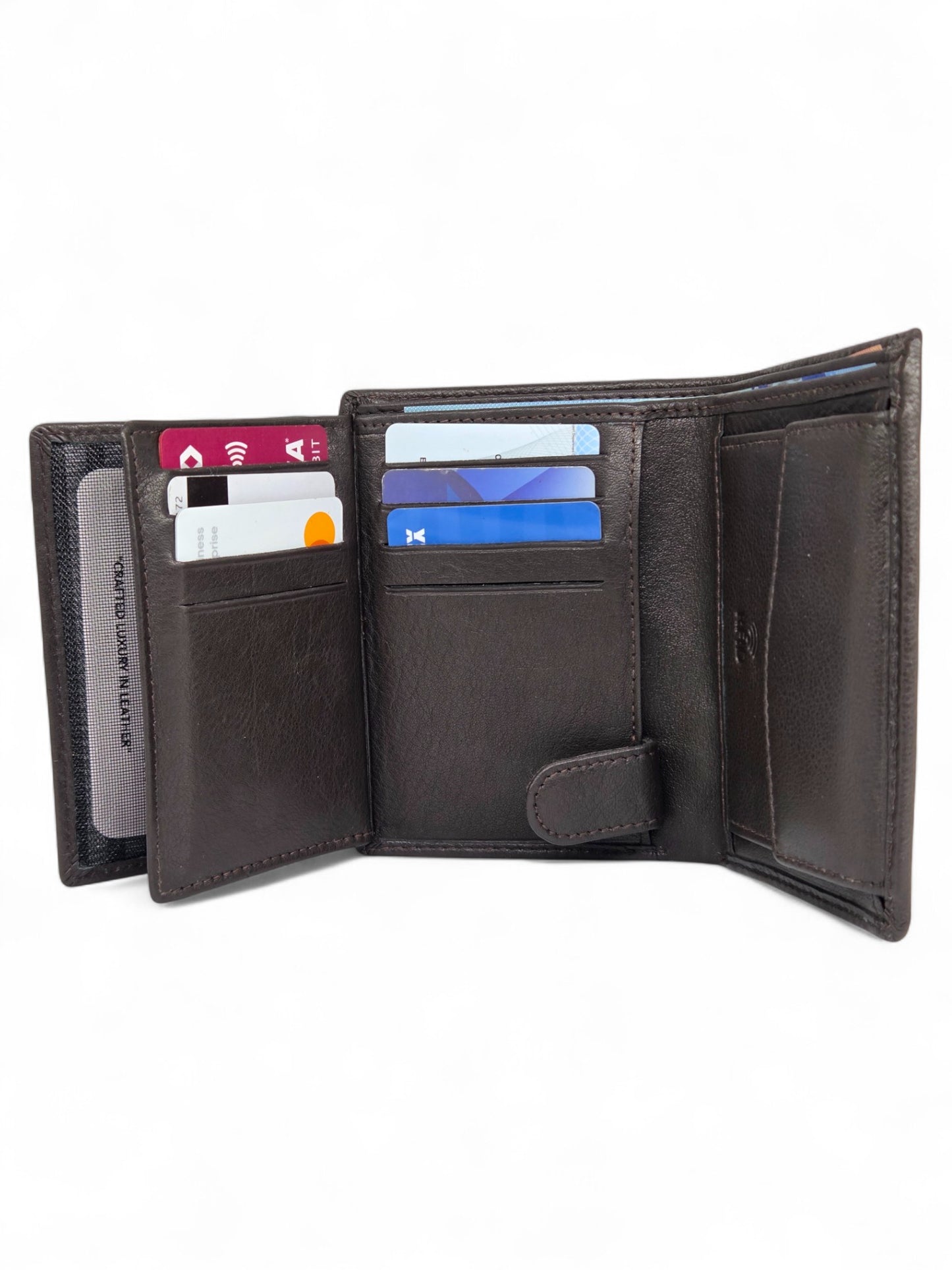 Premium Genuine Leather Men's Tri-Fold Wallet by Darnik