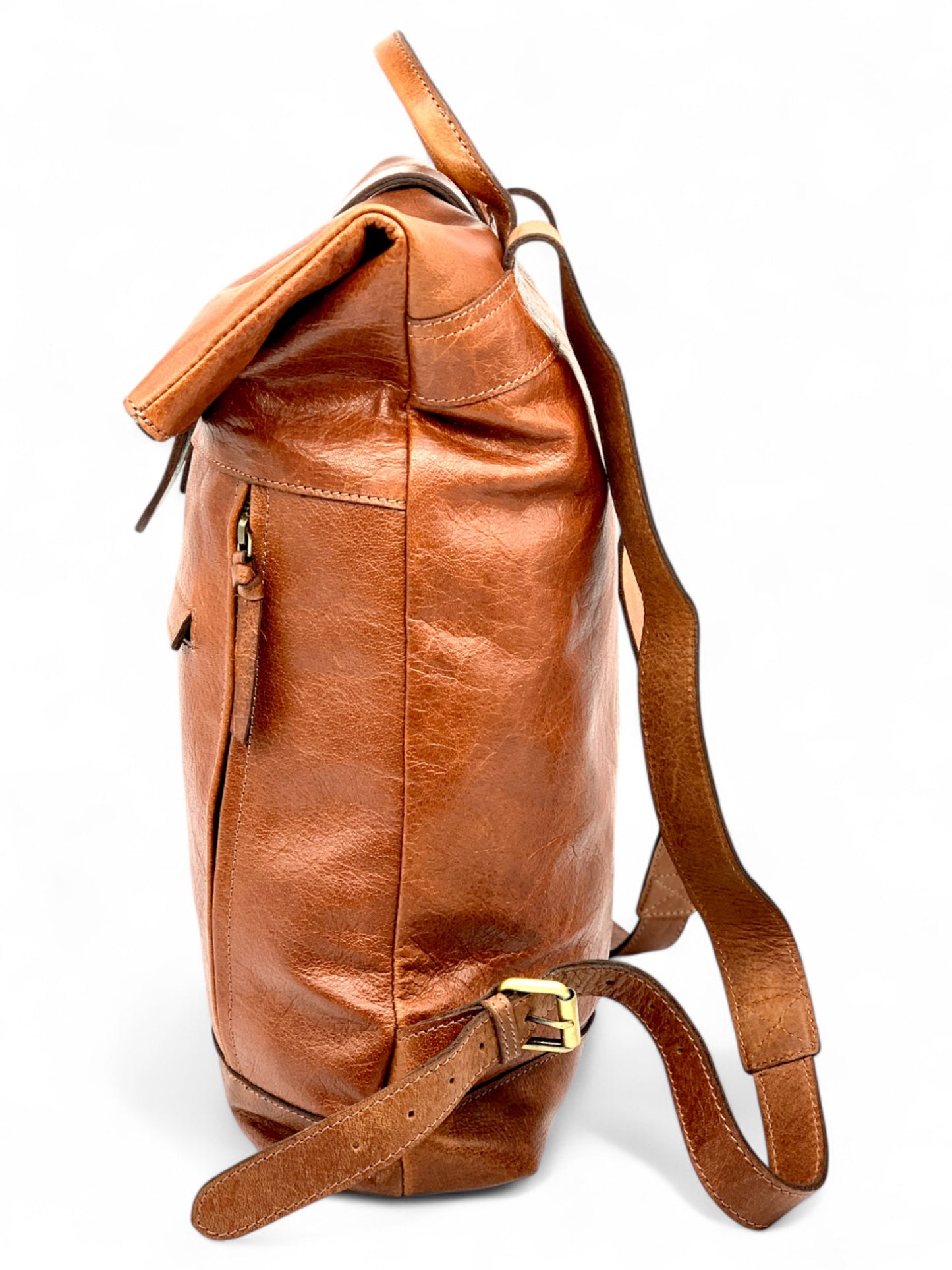 Women's Leather Backpack,Versatile Brown Leather Work and Travel Backpack,Leather Rucksack