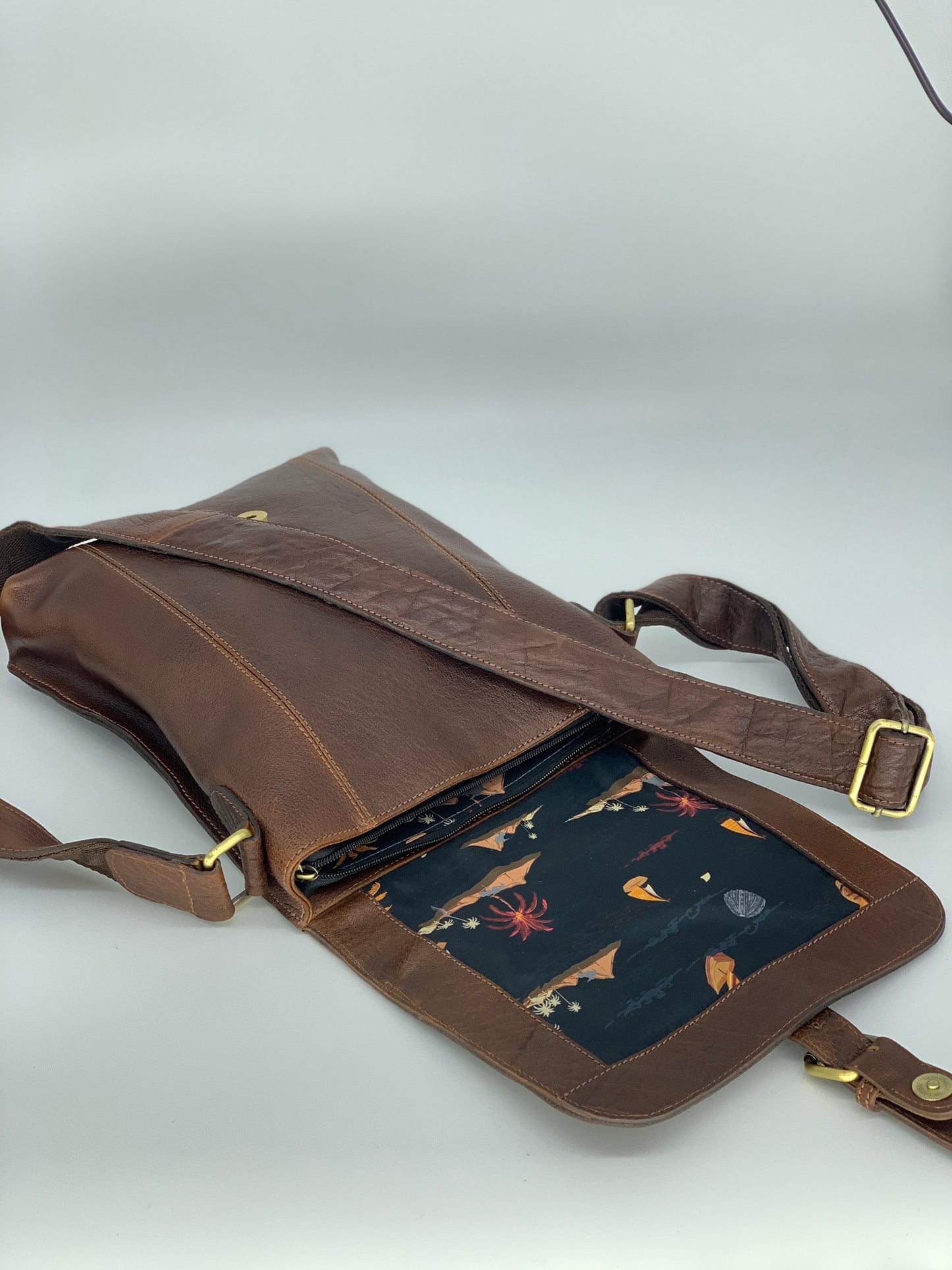 Bison Leather Satchel/ Crossbody Bad