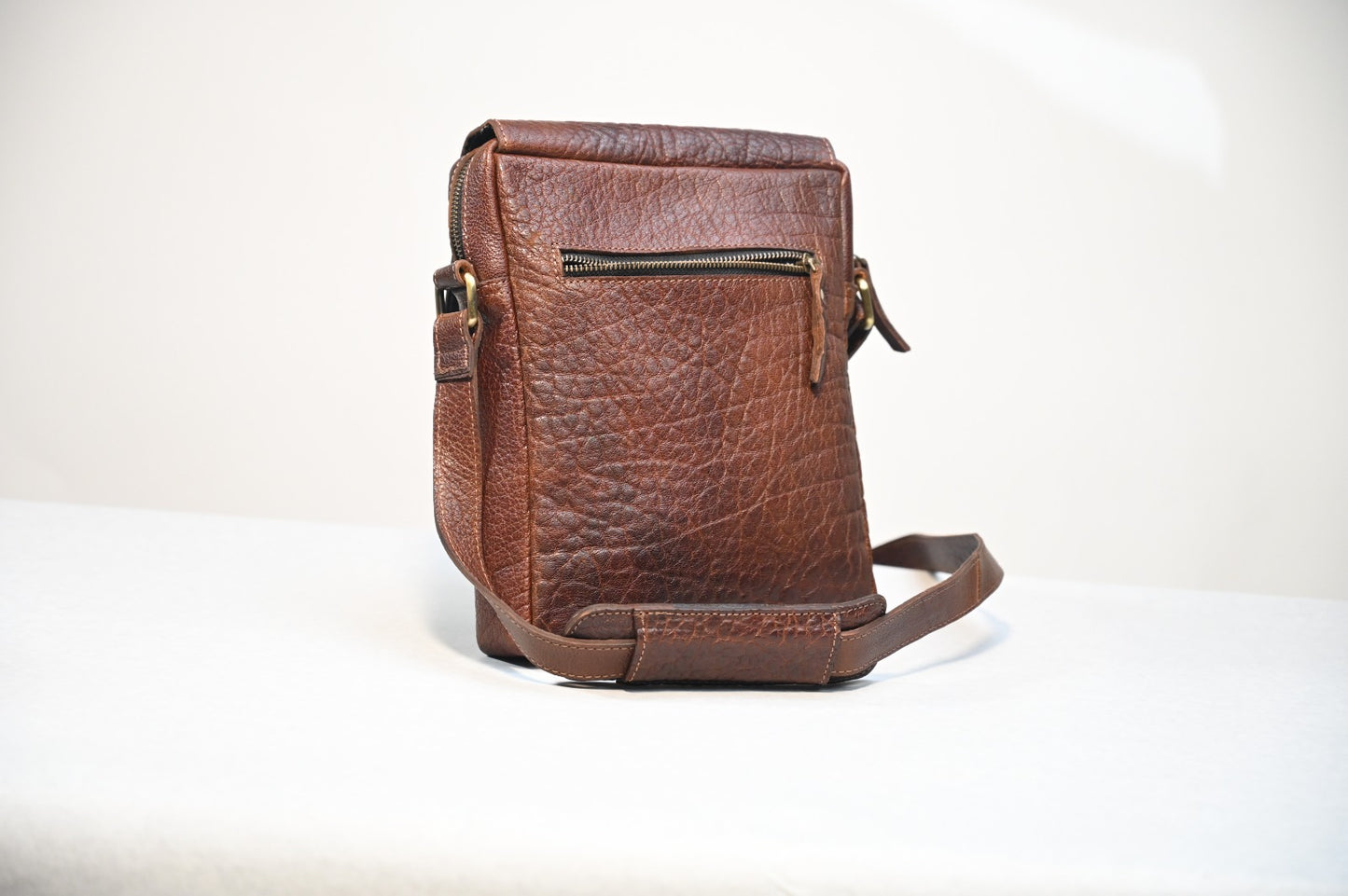 Bison Leather Shoulder Sling Bag Unisex