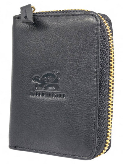 Premium Zip-Around Leather Card Wallet by Darnik Leather