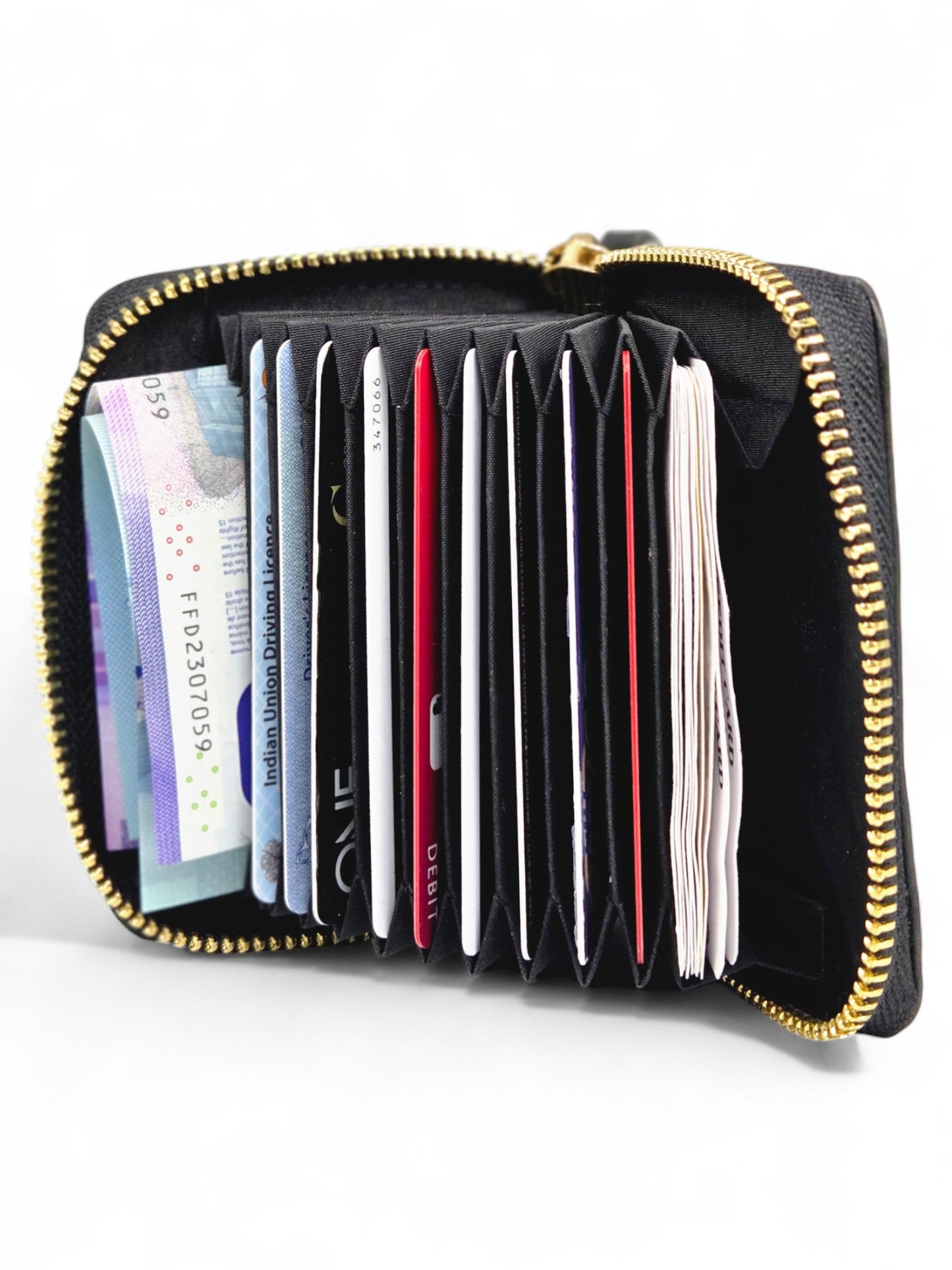 Premium Zip-Around Leather Card Wallet by Darnik Leather