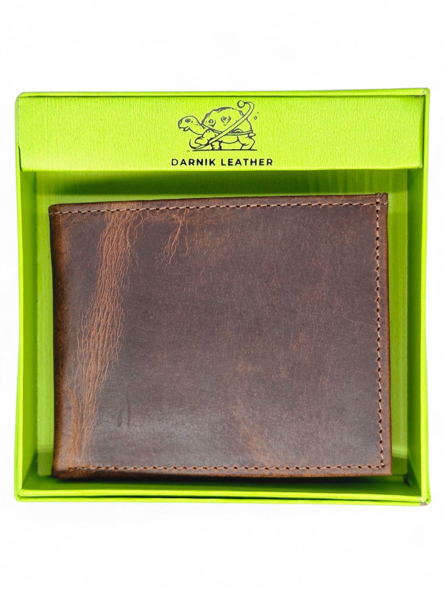 Premium Handmade Vintage Brown Leather Bifold Wallet