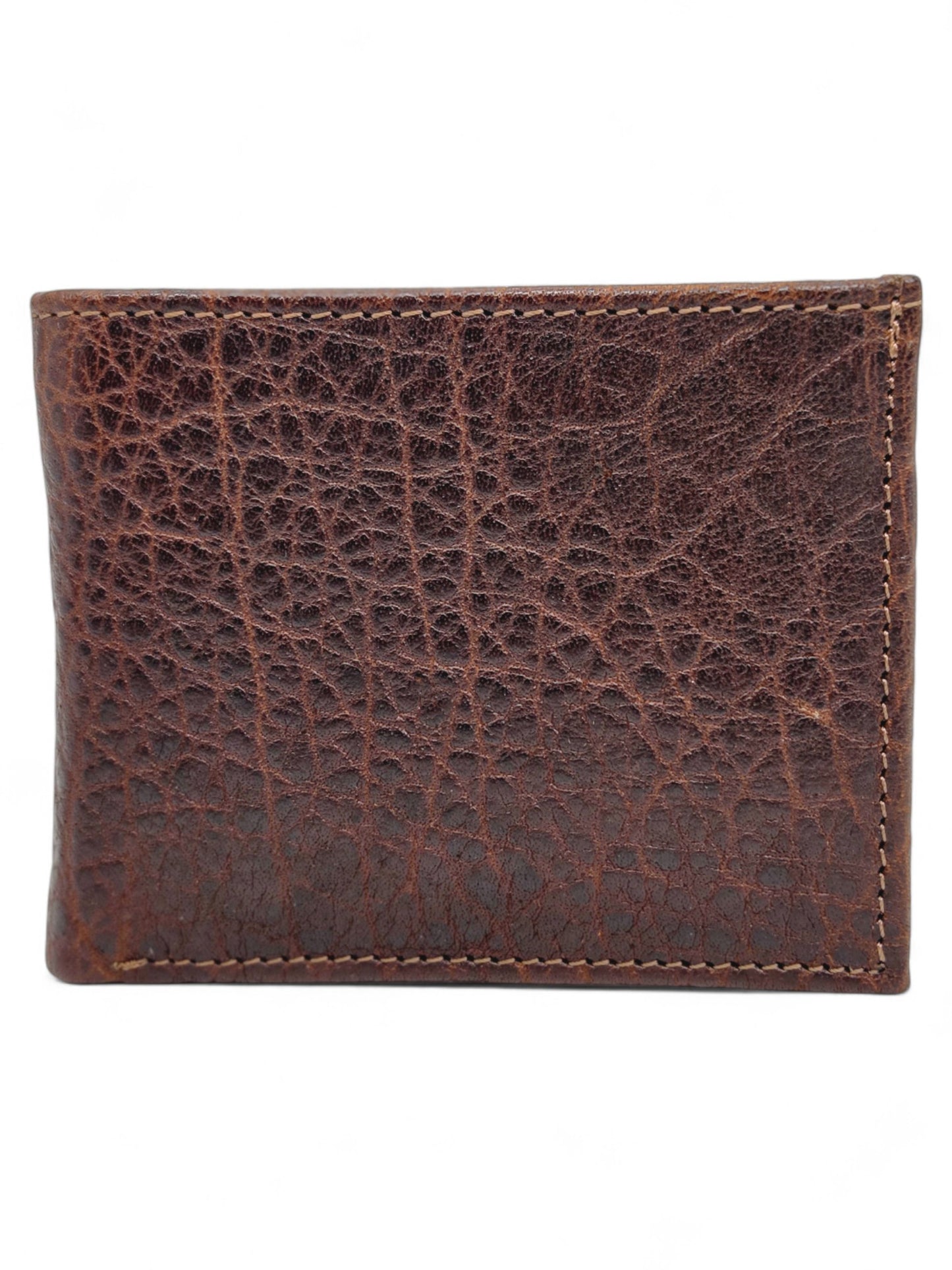 Premium Brown Bison Leather Wallet by Darnik Leather