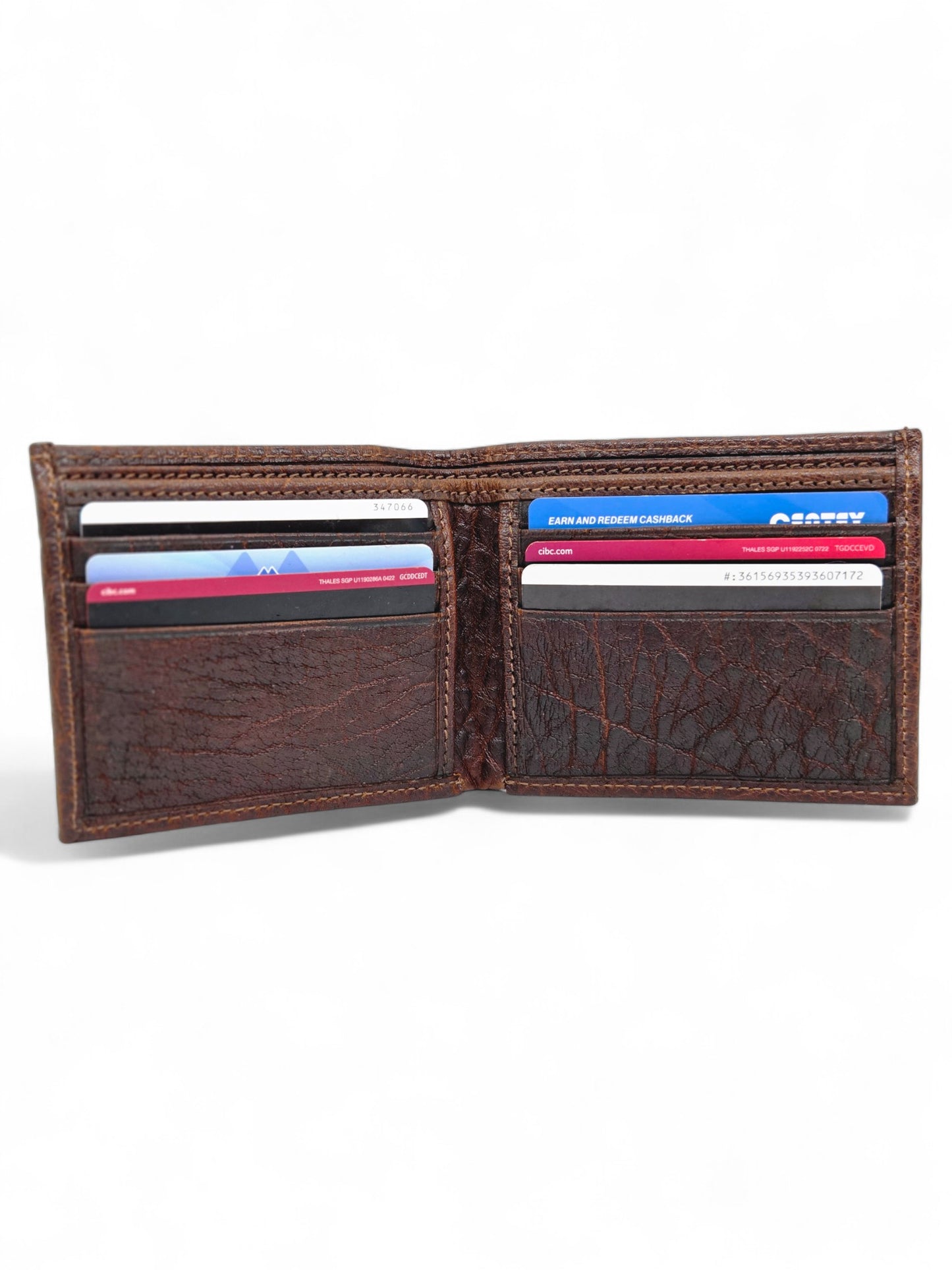 Premium Brown Bison Leather Wallet by Darnik Leather