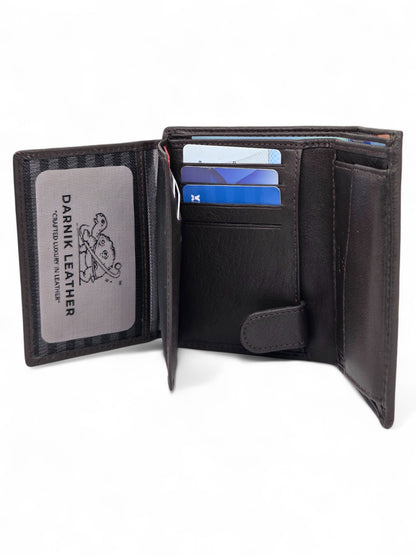 Premium Genuine Leather Men's Tri-Fold Wallet by Darnik