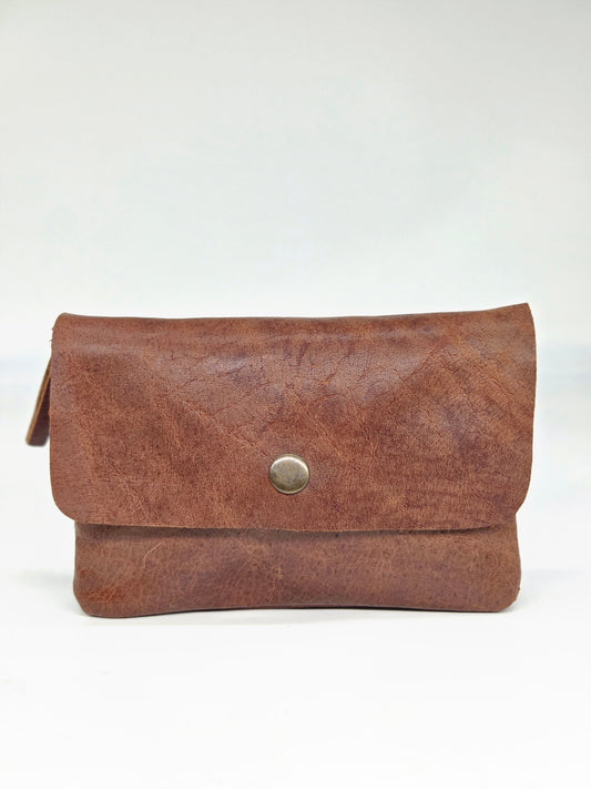 Handcrafted Brown Leather Ladies Purse – Classic Beauty with Everyday Function