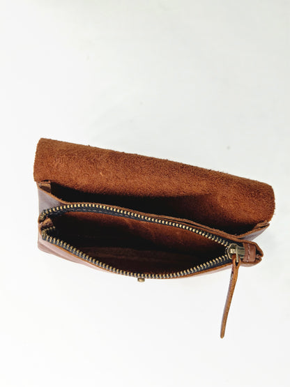 Handcrafted Brown Leather Ladies Purse – Classic Beauty with Everyday Function
