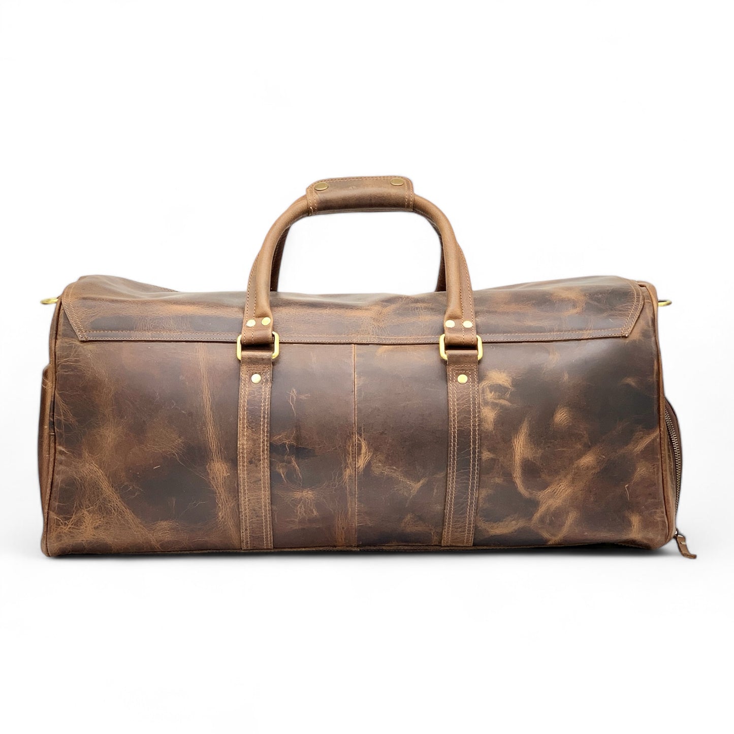 Spacious and Stylish Full-Grain Leather Duffel Bag Pinery Series