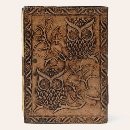 Owl-y Wisdom Leather Journal