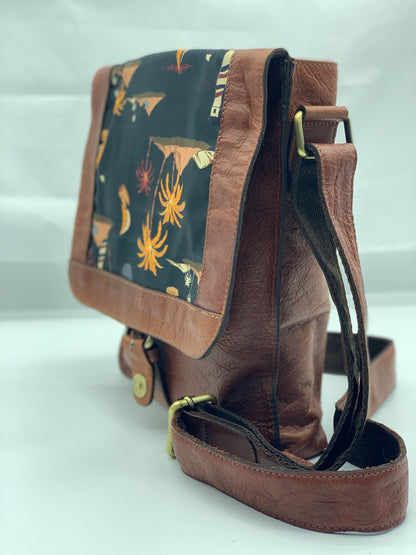 Cowhide Leather Satchel / Crossbody Bag