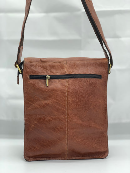 Cowhide Leather Satchel / Crossbody Bag