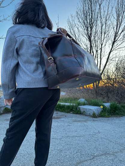 Duffel Bag Full Grain Leather Handcrafted Luxury Bag