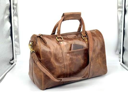 Distressed Duffler Bag