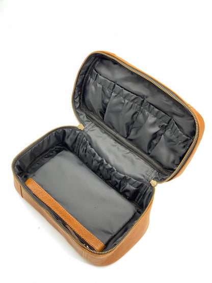 Cow Leather Makeup Kit Bag