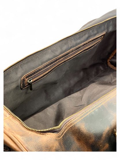 Trending Leather Weekender bag,Handmade Buffalo Leather Duffle Bag