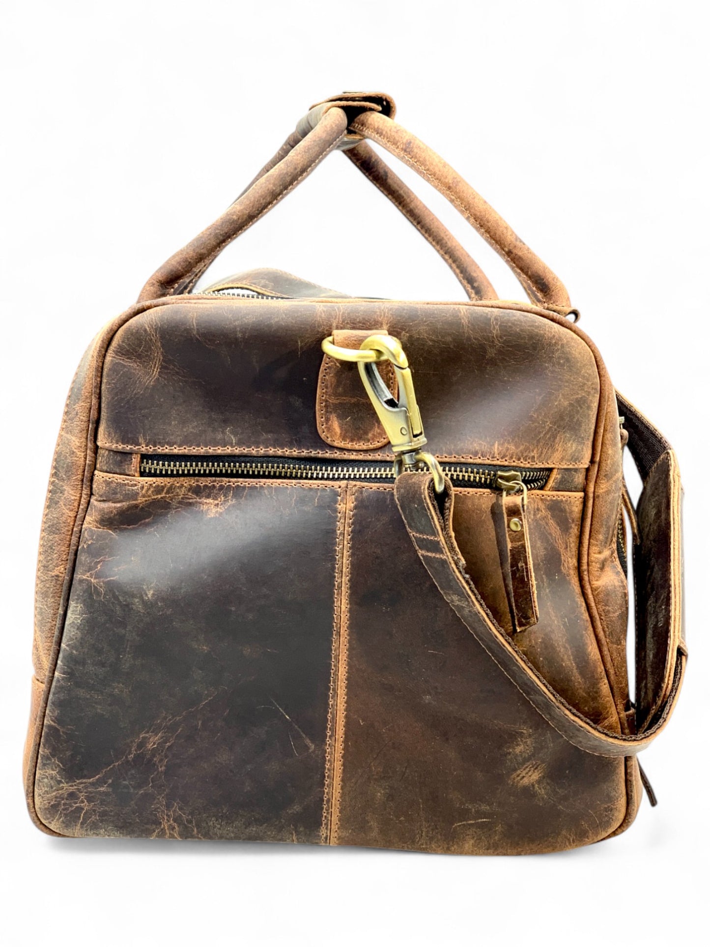 Trending Leather Weekender bag,Handmade Buffalo Leather Duffle Bag