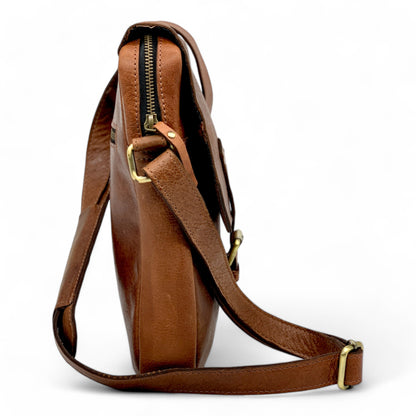 Bison Leather Shoulder Sling Bag Unisex