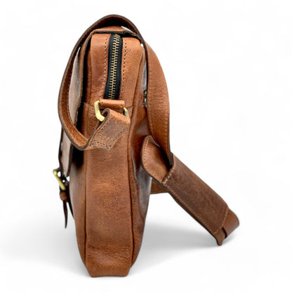 Bison Leather Shoulder Sling Bag Unisex