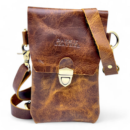 Buffalo Leather Phone Bag / Crossbody Small Bag