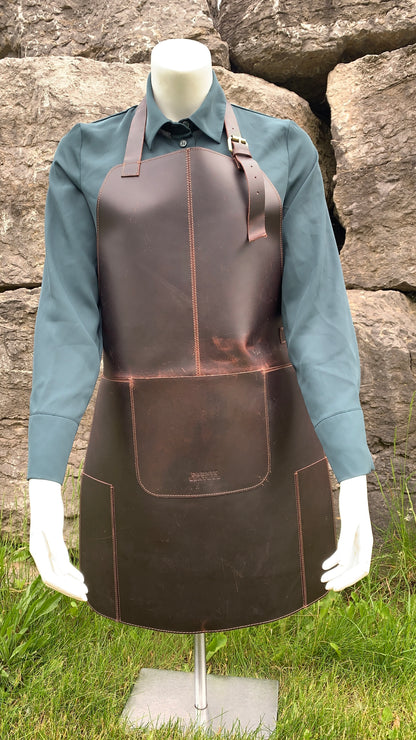 Full-Grain Leather Apron | Durable Handmade Work Apron for Craftsmen