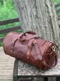Premium Bison Leather Duffle Bag for Travel & Daily Use