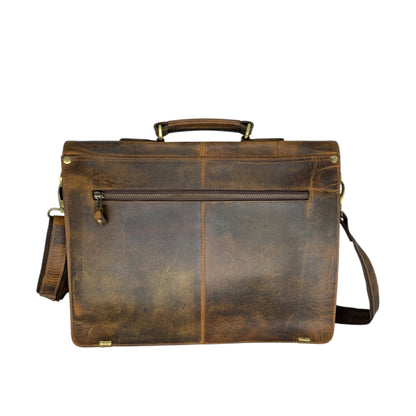 Hunter Brown Buffalo Leather Briefcase