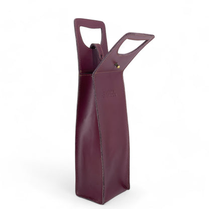 Cow Leather Wine Tote Bag