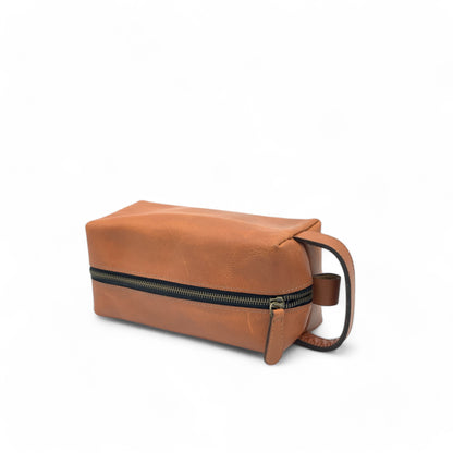 Buffalo Leather Toiletries Bag (Dopp Kit)