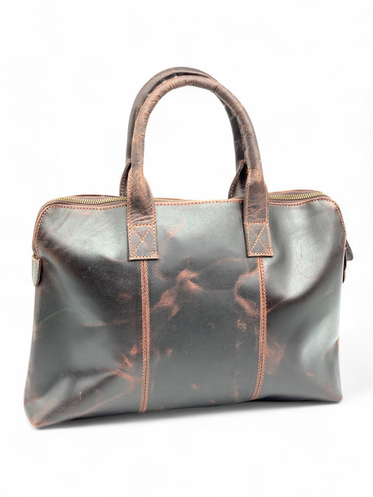 Vintage Buffalo Leather Laptop Hand Bag