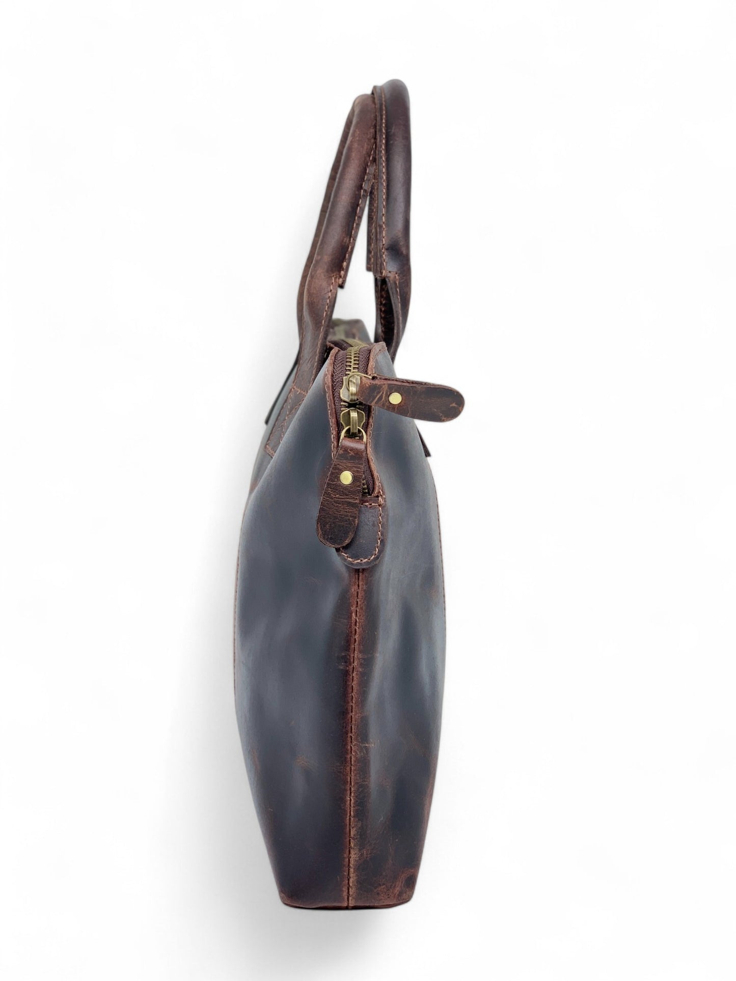 Vintage Buffalo Leather Laptop Hand Bag