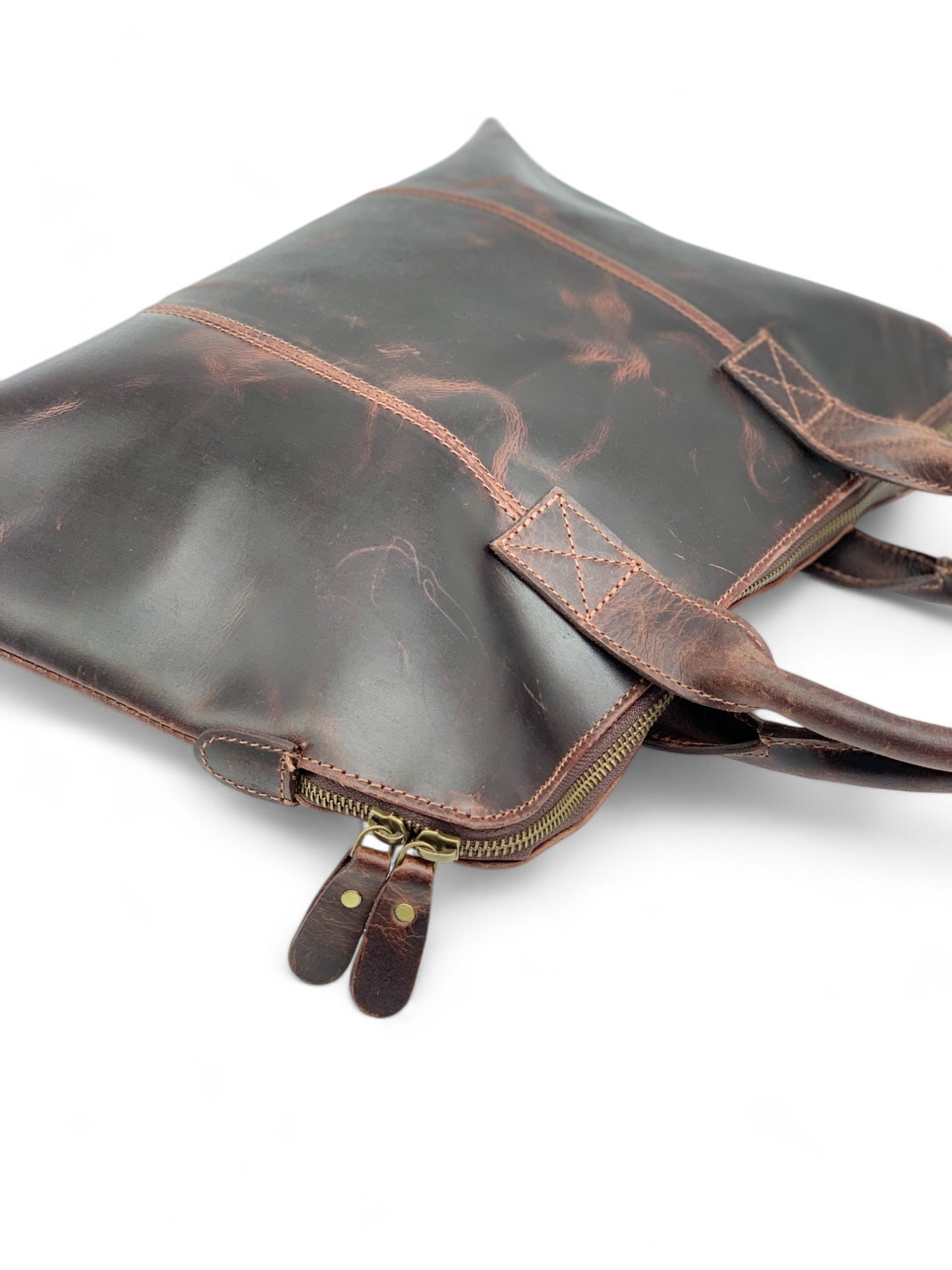 Vintage Buffalo Leather Laptop Hand Bag