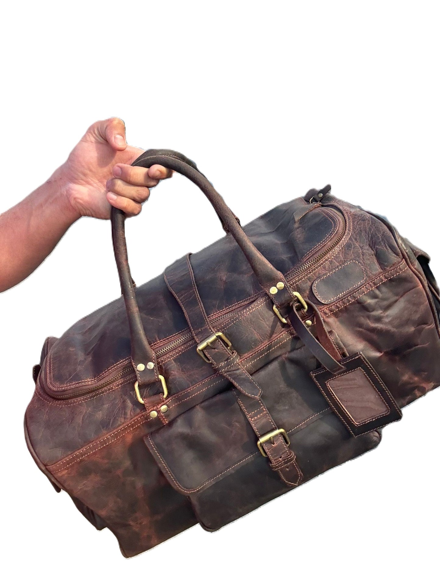 Dad Deserves the Best: Premium Leather Duffel for Father's Day!