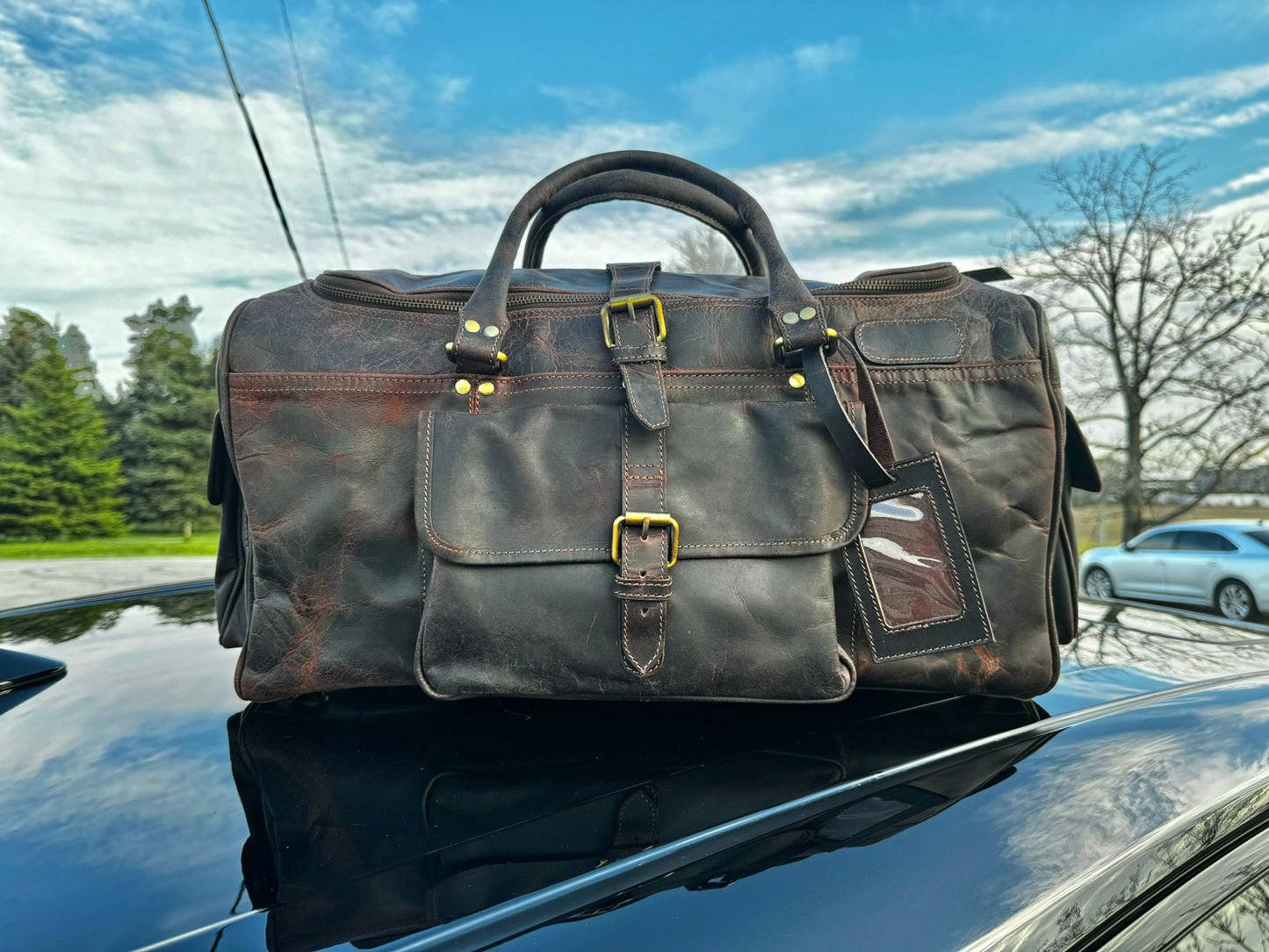 Dad Deserves the Best: Premium Leather Duffel for Father's Day!