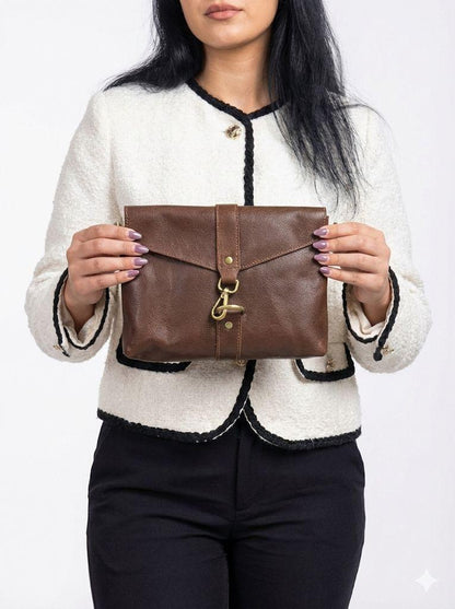 Bison Leather Sling Bag for women –  Crossbody Leather Bag with Adjustable Strap
