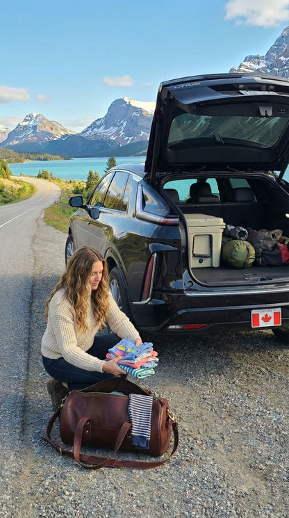 Premium Bison Leather Duffle Bag for Travel & Daily Use