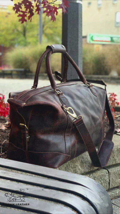 Duffel Bag Full Grain Leather Handcrafted Luxury Bag