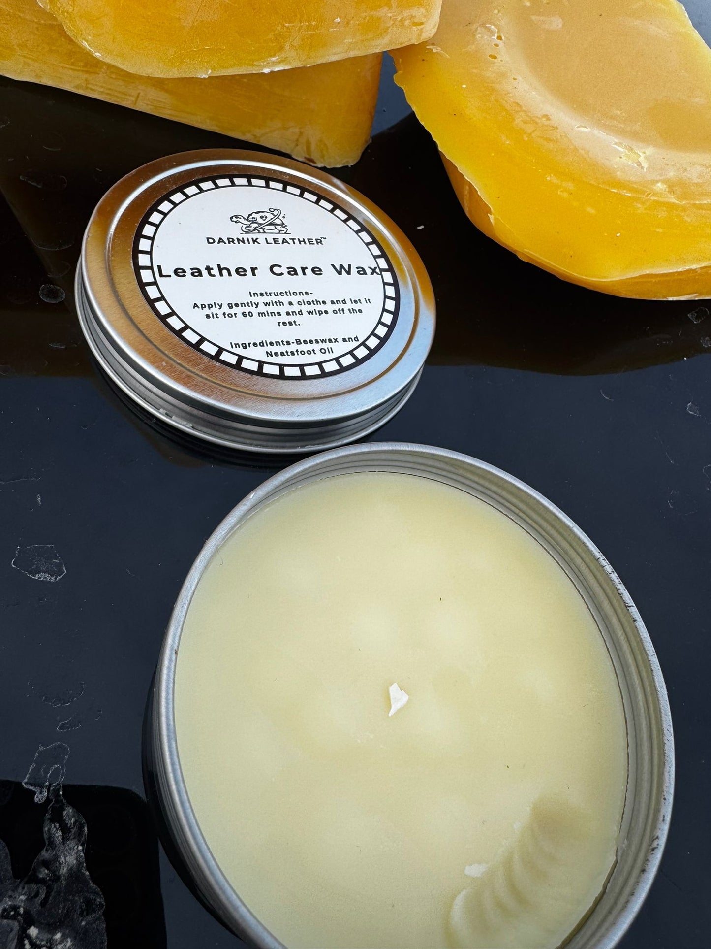 Leather Care Wax – 100% Beeswax & Neatsfoot Oil